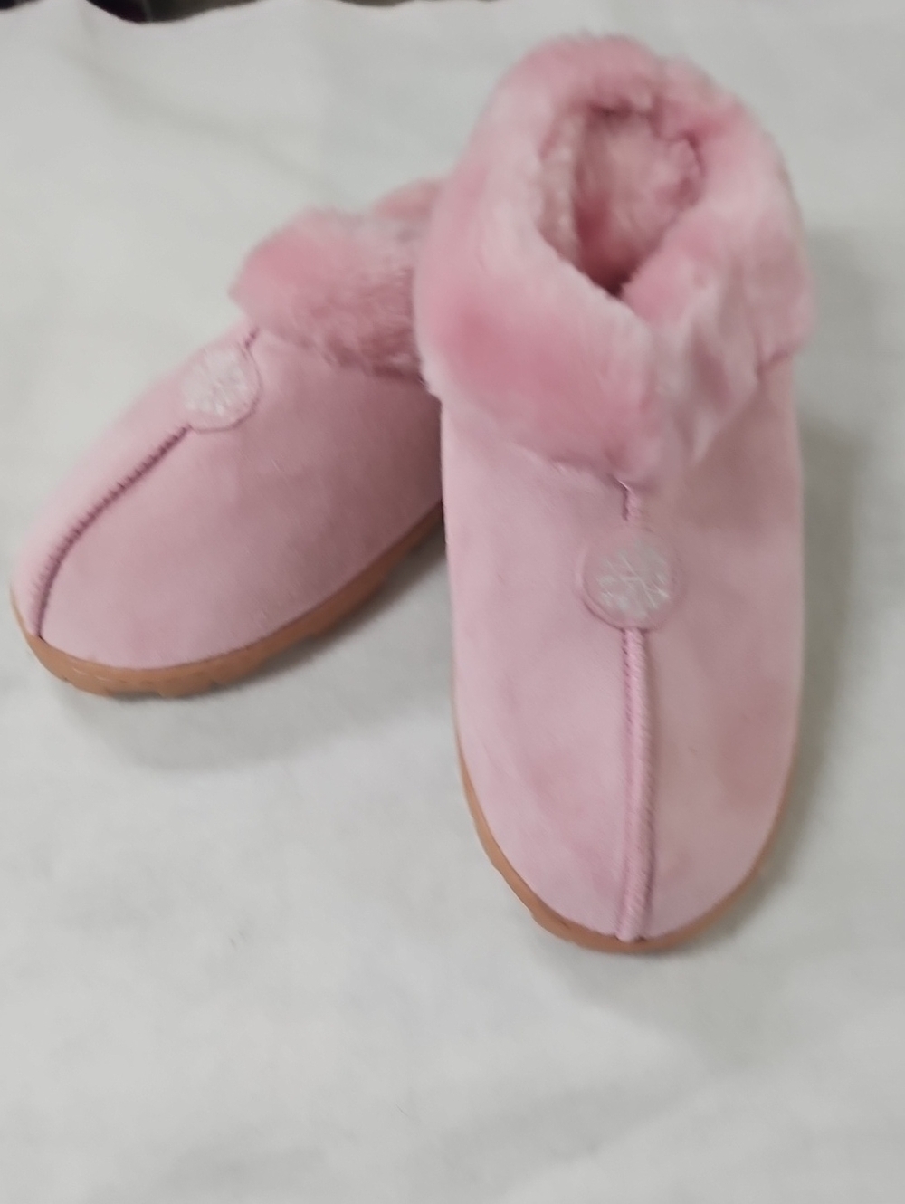 Pink Fuzzy Slip-On Slippers